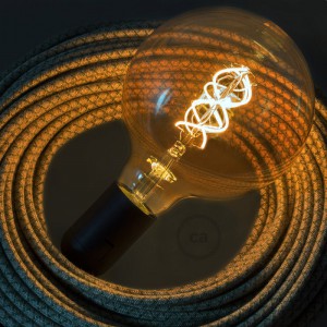 Zlatá LED žiarovka - Glóbus G125 s dvojitým špirálovým vláknom - 4W E27 Stmievateľná 1800K