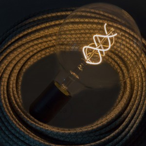 Priehľadná LED žiarovka - Glóbus G125 s dvojitým špirálovým vláknom - 4.9W E27 Stmievateľná 2200K