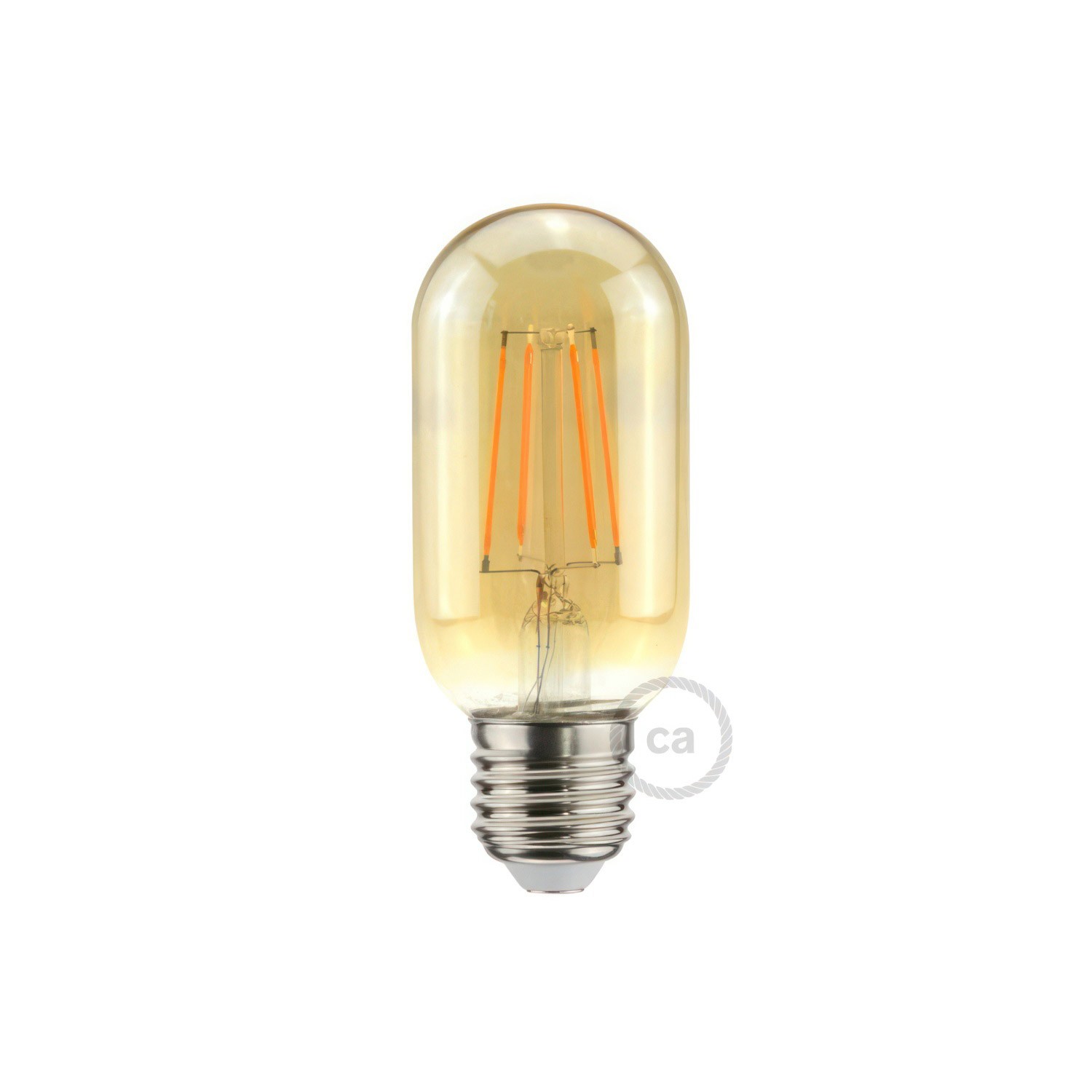 Zlatá LED žiarovka T45 "Elektrónka" 5W E27 Stmievateľná 2000K