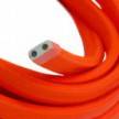 Textilný elektrický kábel pre Svetelné šnúry, potiahnutý hodvábnou textíliou CF15 Fluo Oranžová