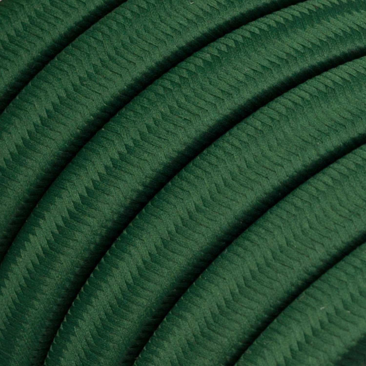 Textilný elektrický kábel pre Svetelné šnúry, potiahnutý hodvábnou textíliou CM21 Tmavo zelená