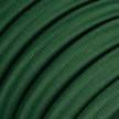Textilný elektrický kábel pre Svetelné šnúry, potiahnutý hodvábnou textíliou CM21 Tmavo zelená