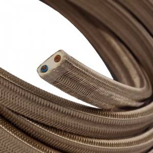 Textilný elektrický kábel pre Svetelné šnúry, potiahnutý hodvábnou textíliou CM27 Cipria