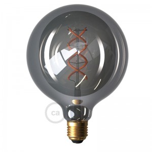 Dymová LED žiarovka - Glóbus G125 s dvojitým špirálovým vláknom - 5W E27 Stmievateľná 2000K