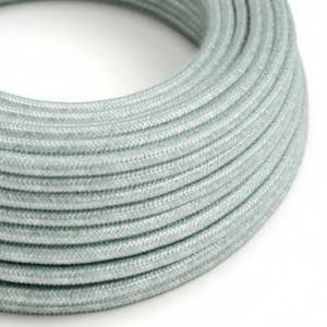 Okrúhly textilný elektrický kábel potiahnutý bavlnou - Dymovo modrý RX12