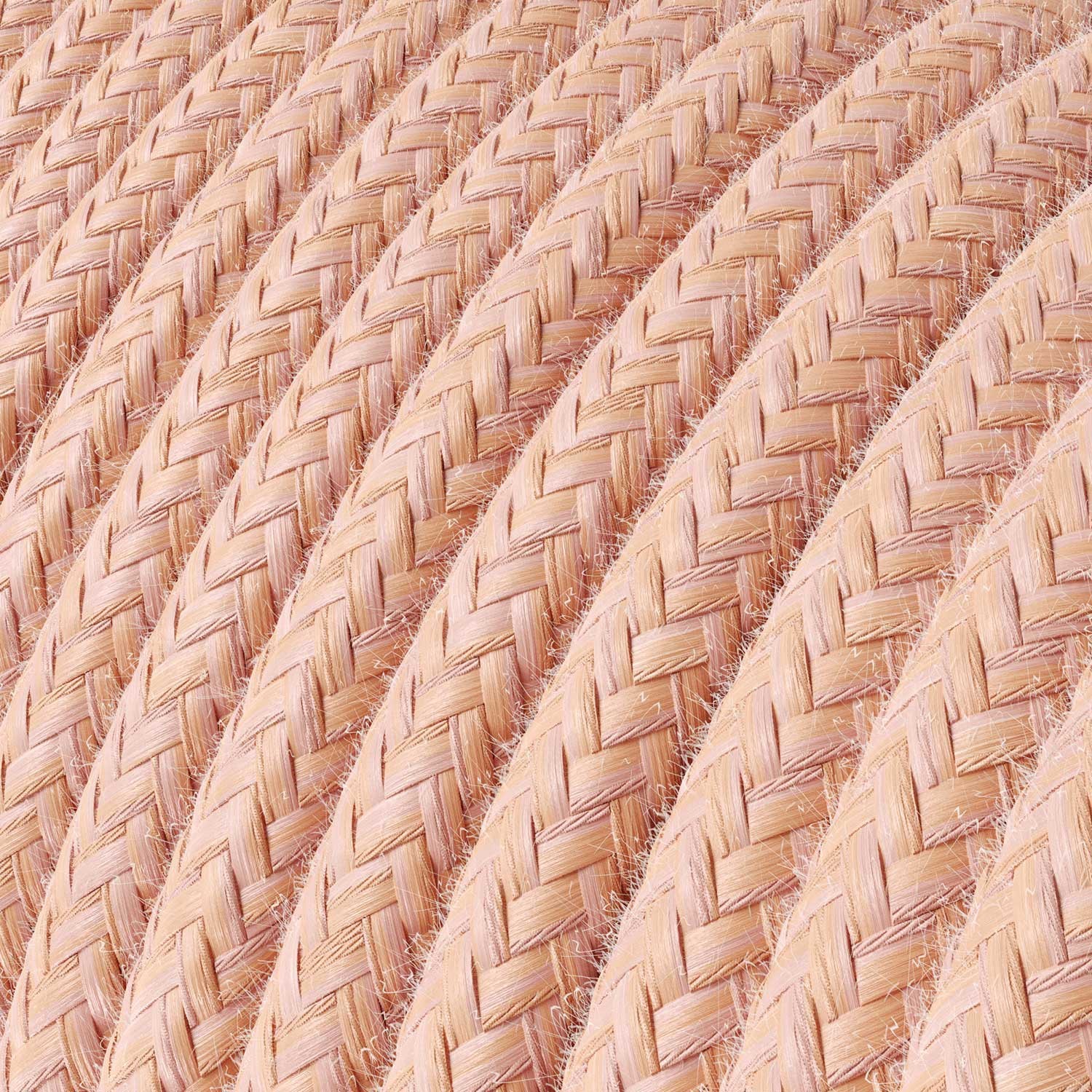 Okrúhly textilný elektrický kábel potiahnutý bavlnou - Lososový RX13