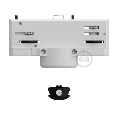 Eutrac biely závesný adaptér pre koľajnicové konzoly s 3 - fázovým obvodom
