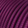 Okrúhly textilný elektrický kábel, umelý hodváb, jednofarebný, RM35 ultrafialový