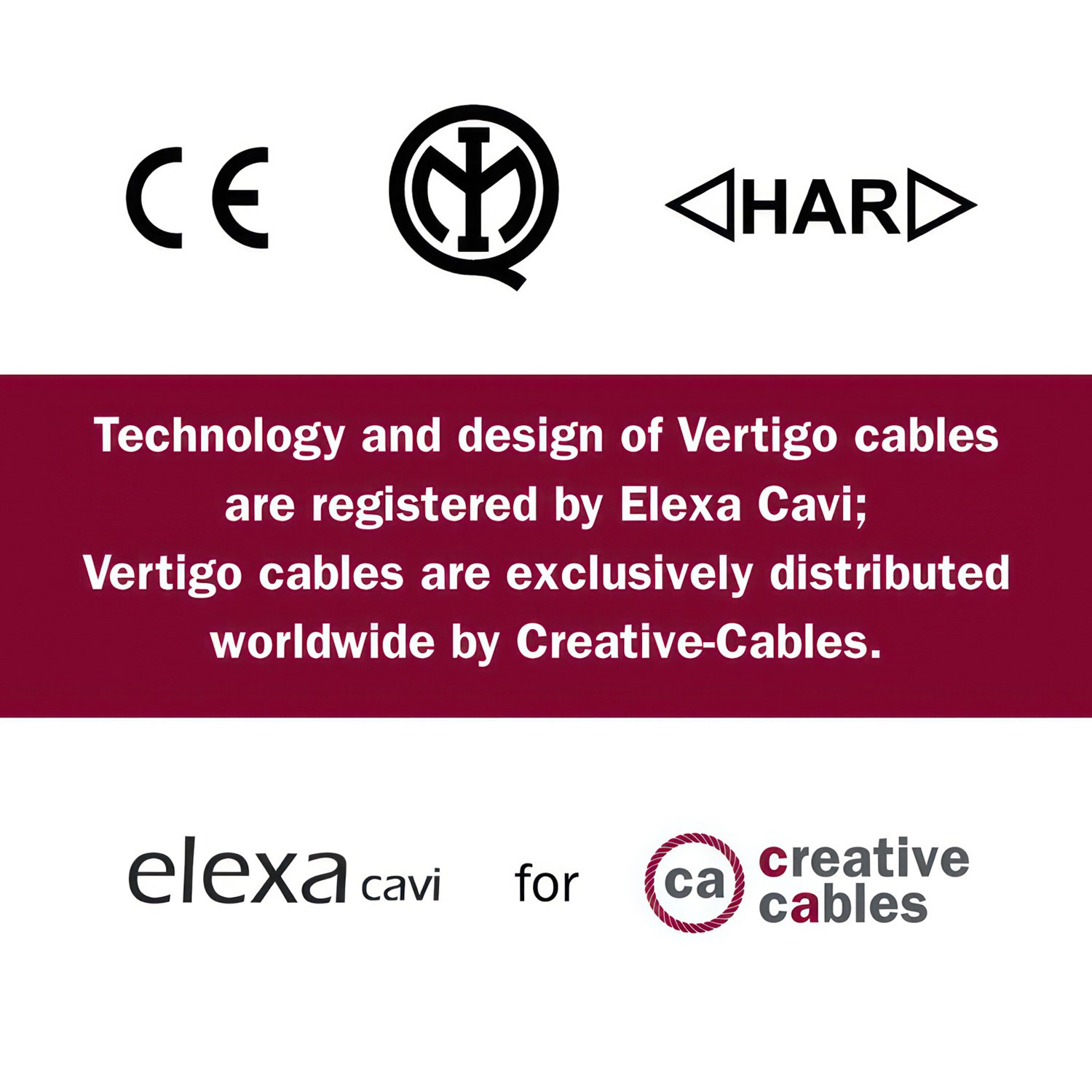 Textilný elektrický kábel pruhovaný, opletený bavlnou a jutou Vertigo ERD21 - tabáková
