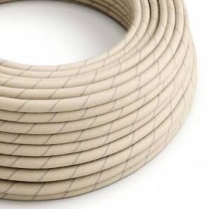 Textilný elektrický kábel pruhovaný, opletený bavlnou a ľanom Vertigo ERD23 - obilná