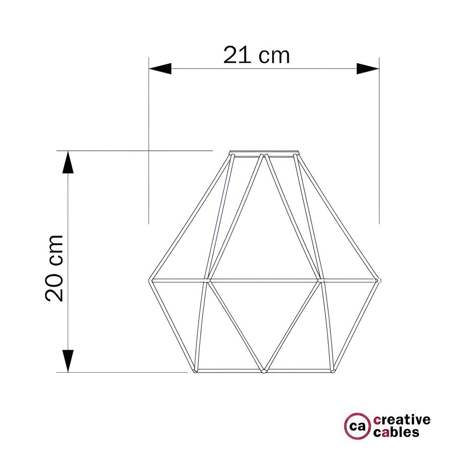 Kovová klietka v tvare Diamant pre objímku E27