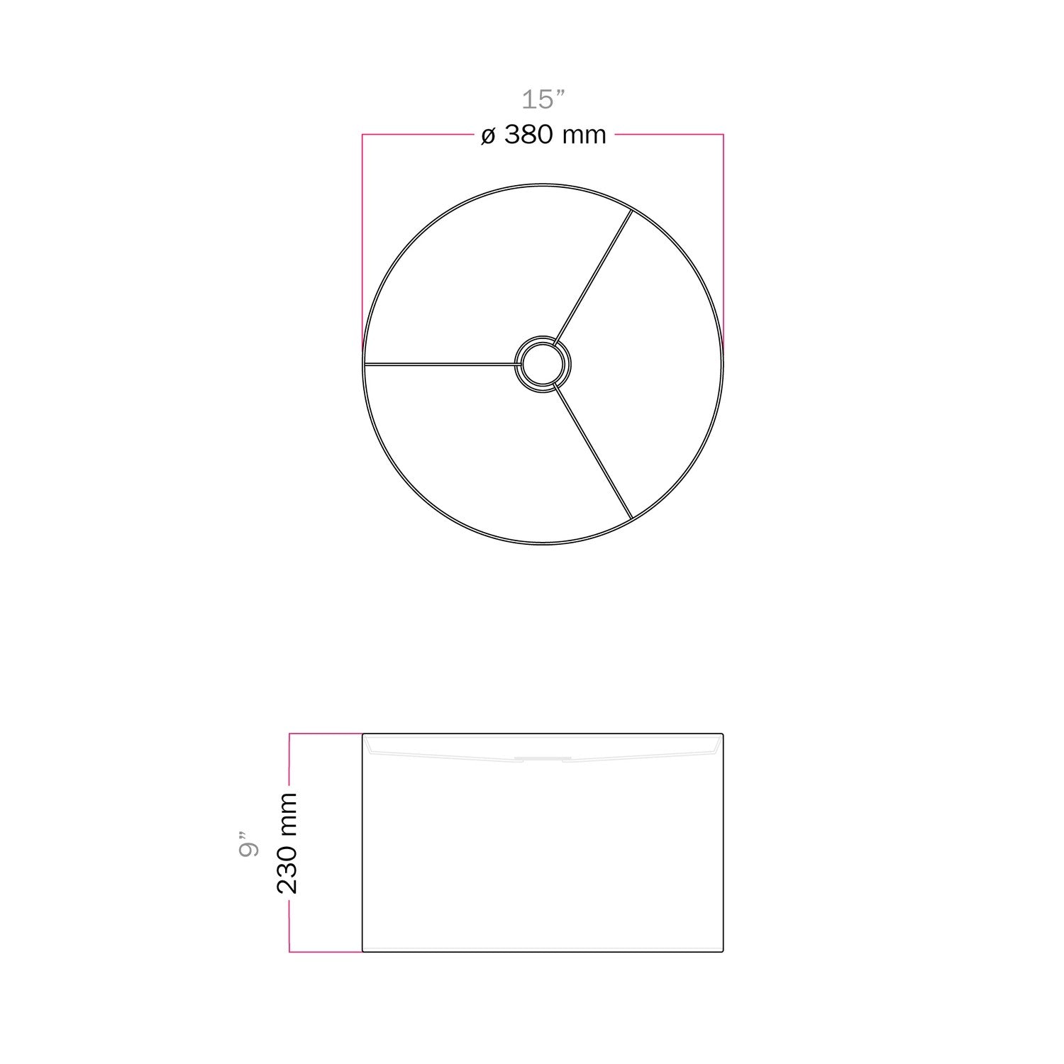Paralume Cilindro L in tessuto con attacco E27 - Made in Italy - Cinette Aragosta