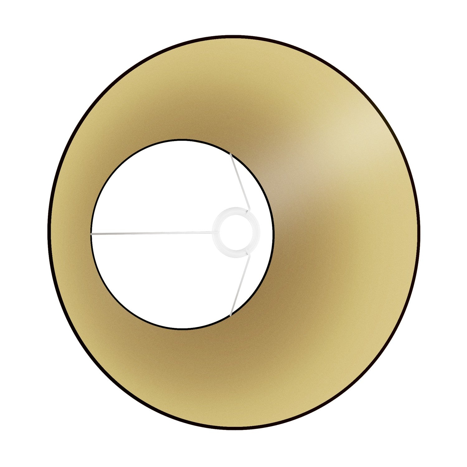 Paralume Impero L per lampada da tavolo o applique con attacco E27 - Made in Italy - Nero/Oro