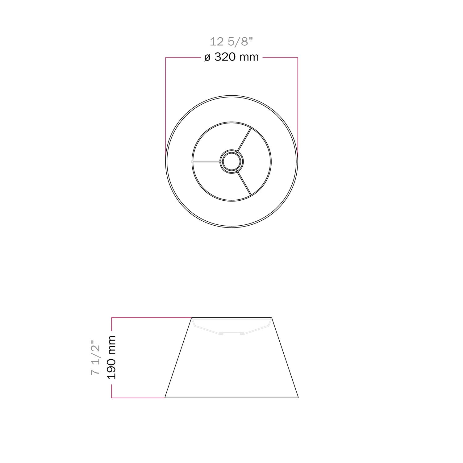Paralume Impero M per sospensione con attacco E27 - Made in Italy - Teletta Verde Dubbio