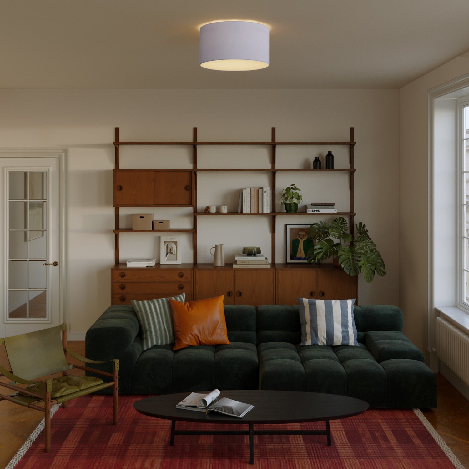 Plafoniera in tessuto Medium - Made in Italy - Teletta Lilla