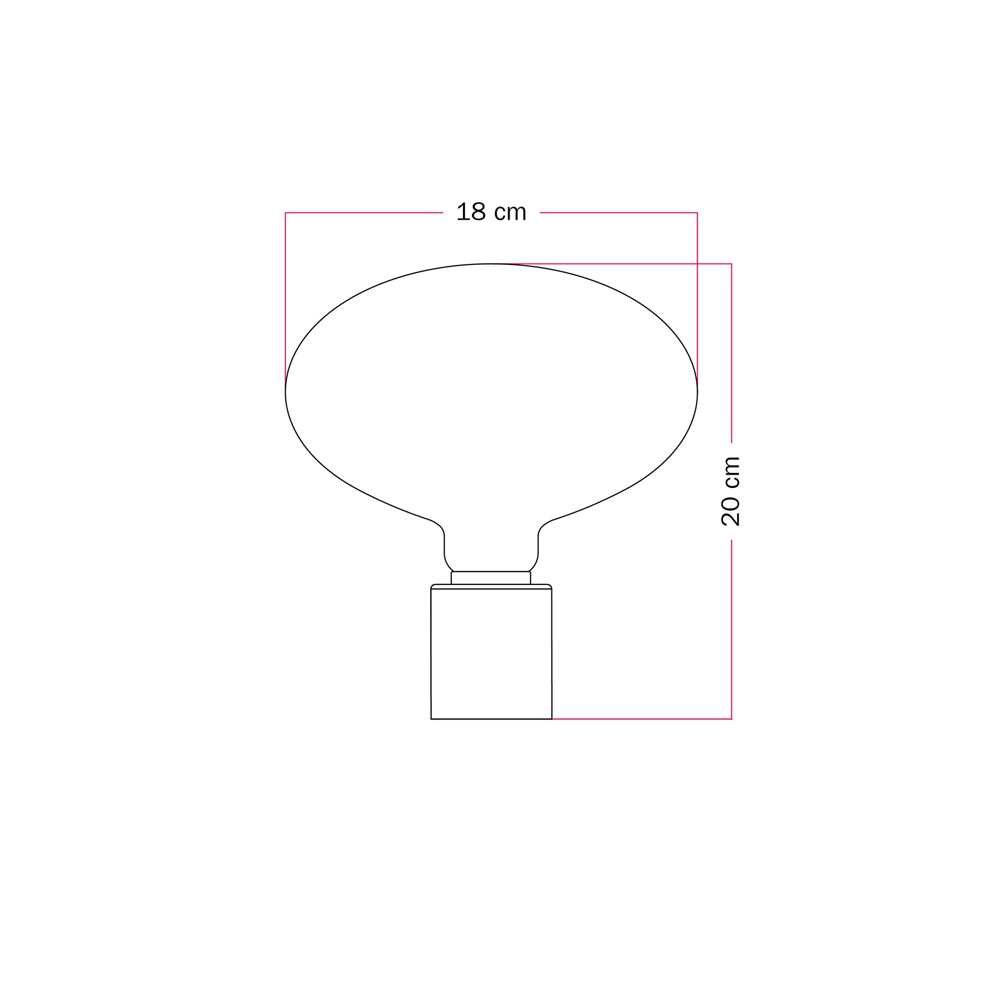 Applique in metallo con lampadina LED Ellipse effetto porcellana - Rame satinato