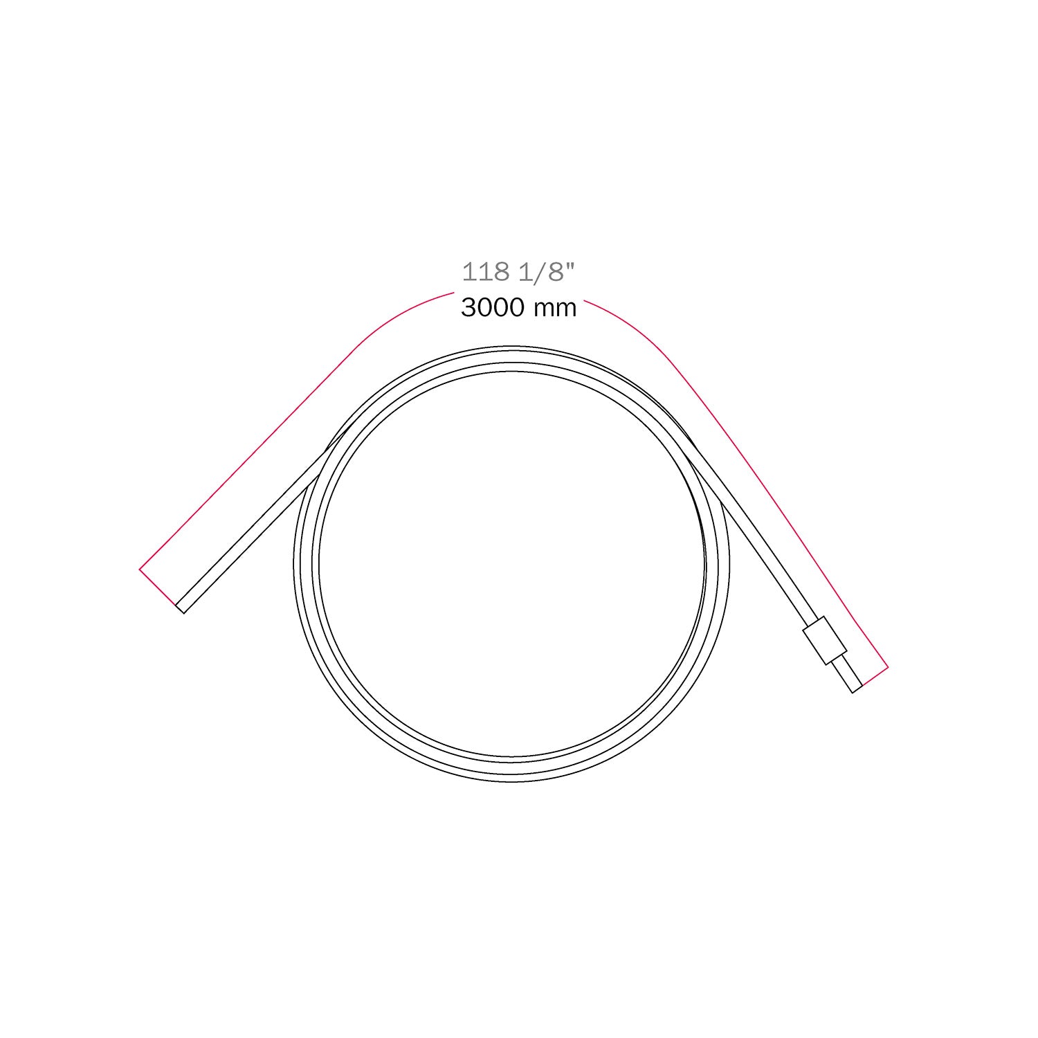 Ťahový kábel z ocele, 3 metre, s blokovacou guľôčkou pre závesné svietidlá – Ø 1,5 mm (Zaťaženie 25 kg)