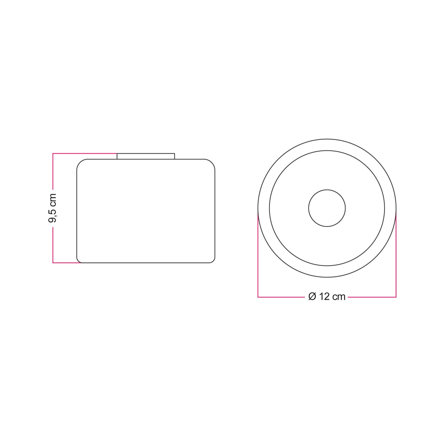 Applique con lampadina Ghost mini trasparente - Nero