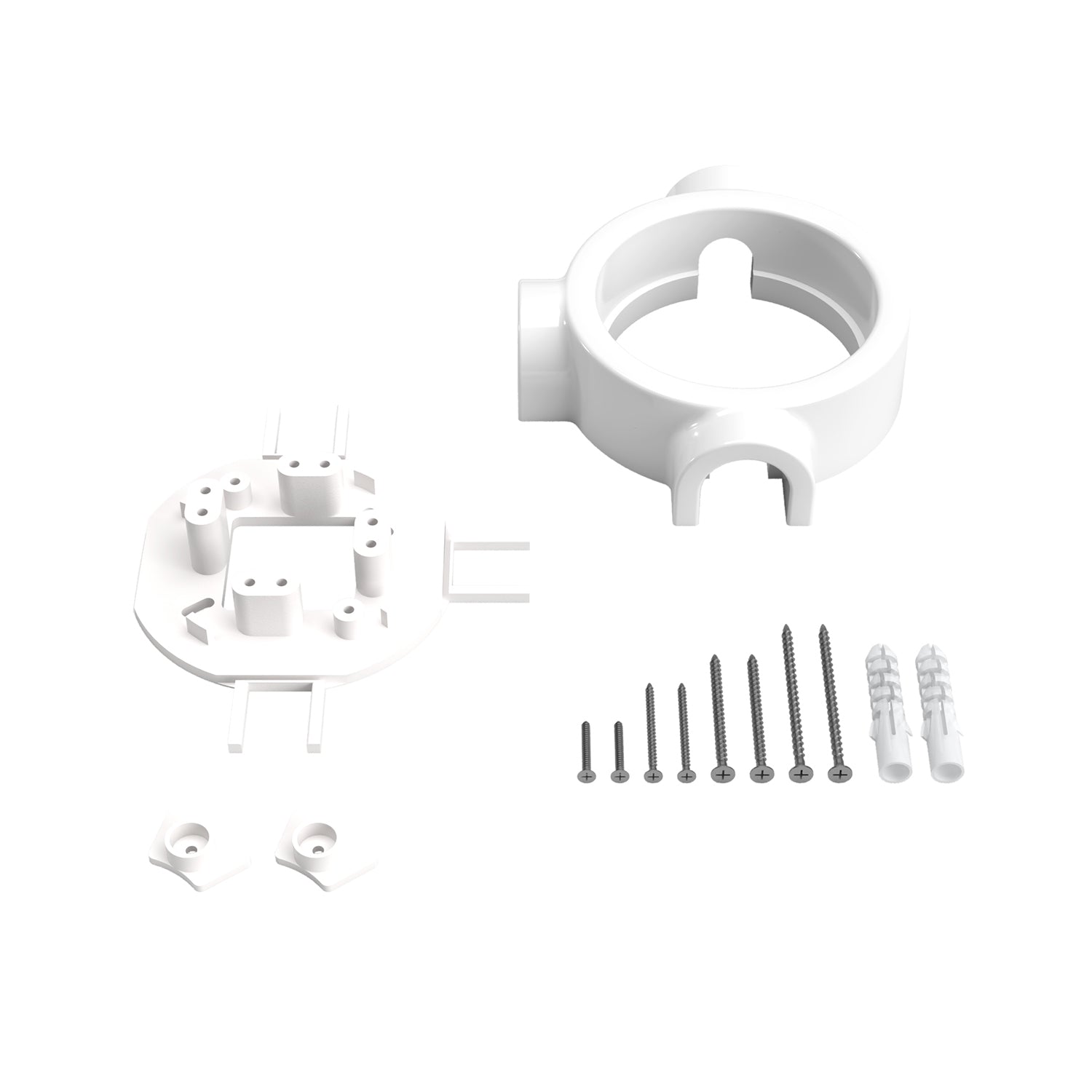 Base in porcellana bianca per presa elettrica e interruttore/deviatore compatibile con Creative-Tubes - da 1 a 4 uscite 3