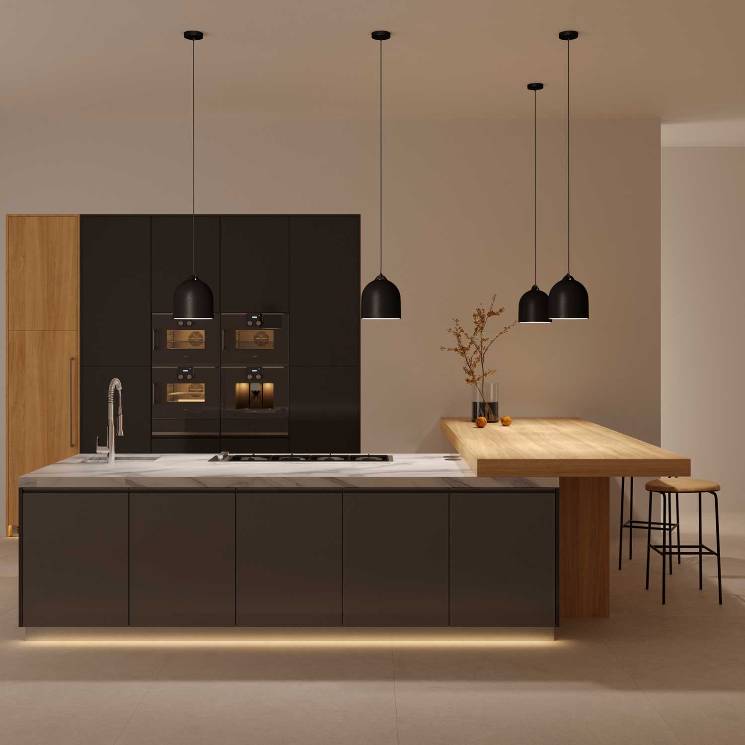 Campana, paralume M in ceramica per sospensione - Made in Italy - Lavagna