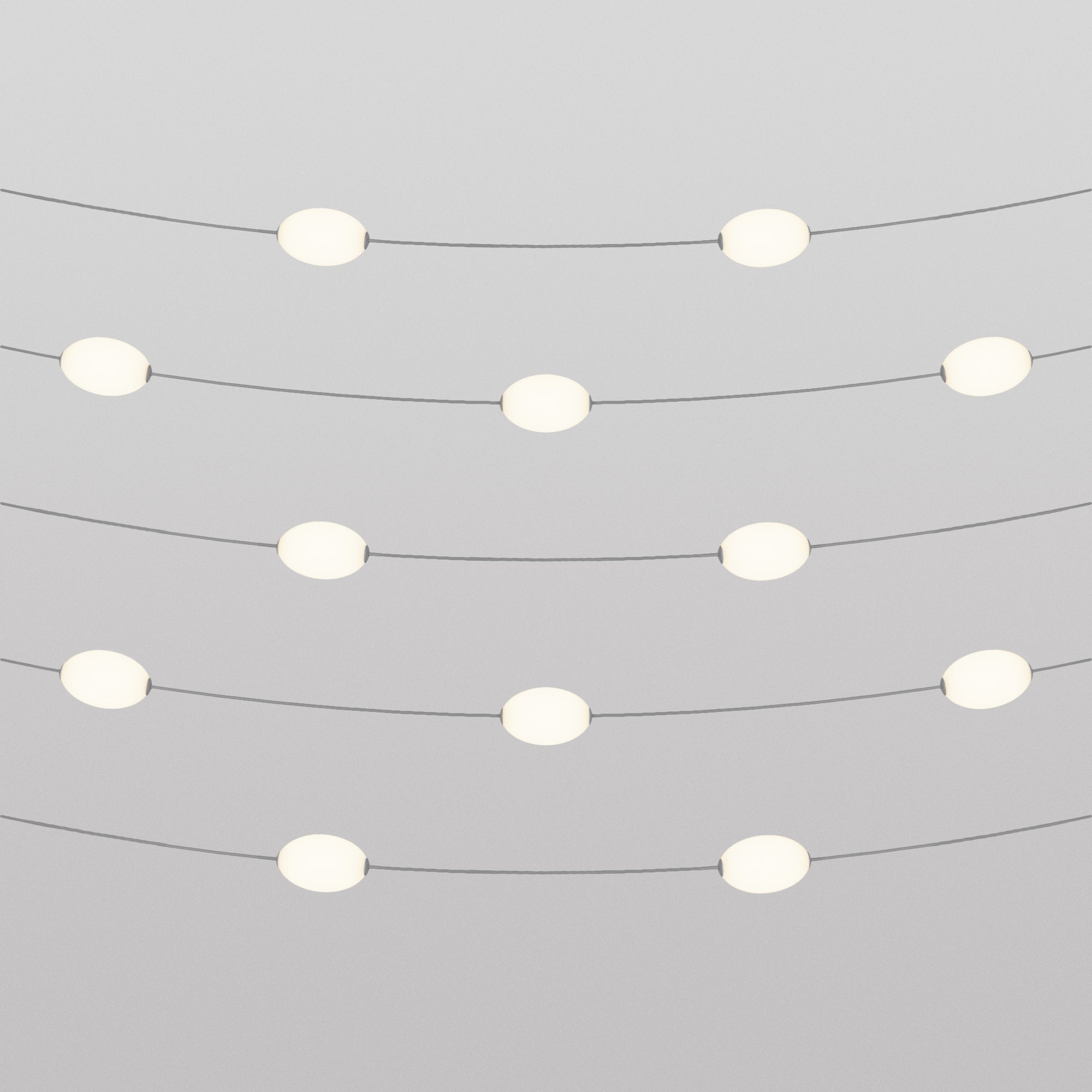 Catena luminosa 12 punti luce da esterno IP67 Grigio - Marina12