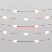 Catena luminosa 12 punti luce da esterno IP67 Rosso stella marina - Marina12