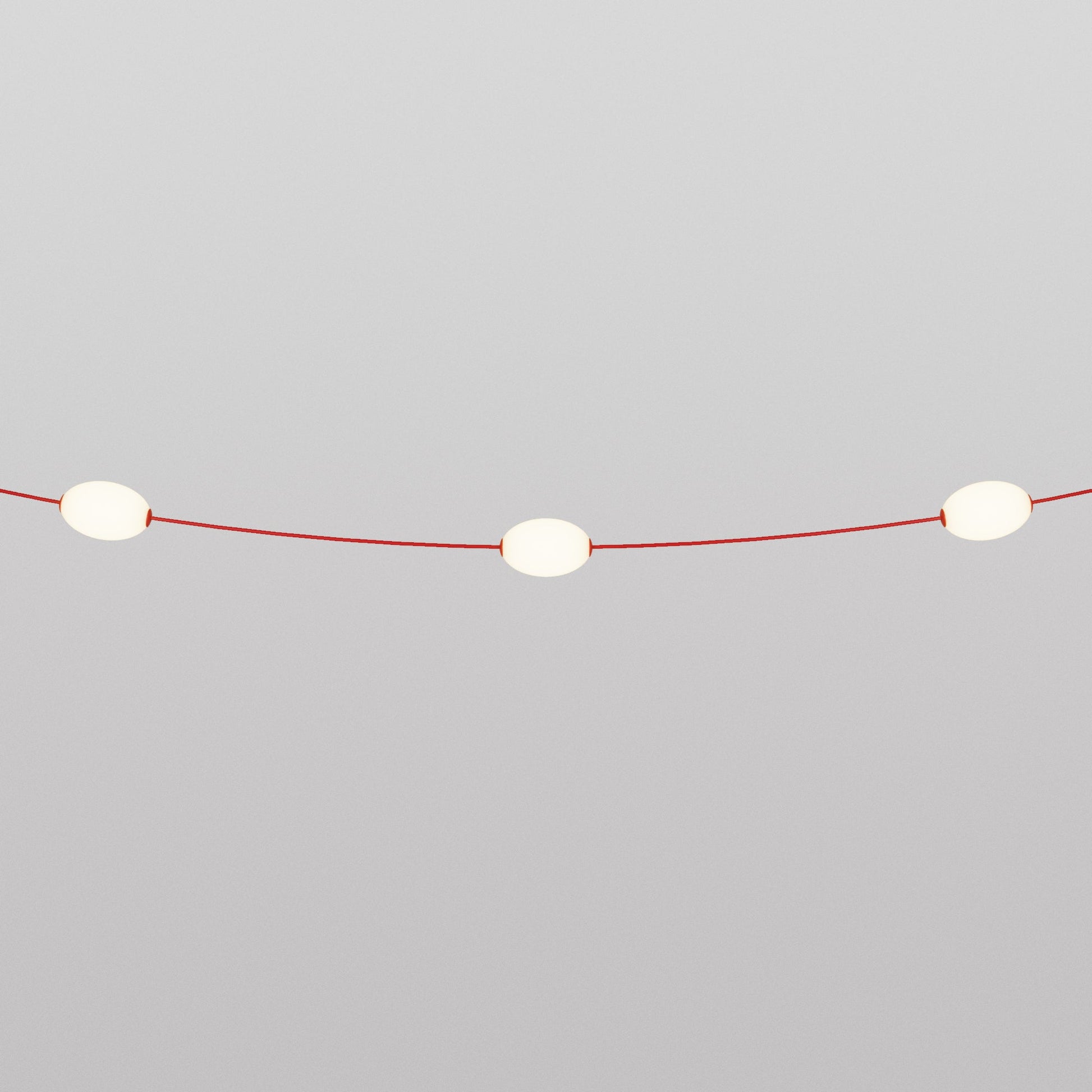 Catena luminosa 3 punti luce da esterno IP67 Rosso stella marina - Marina3