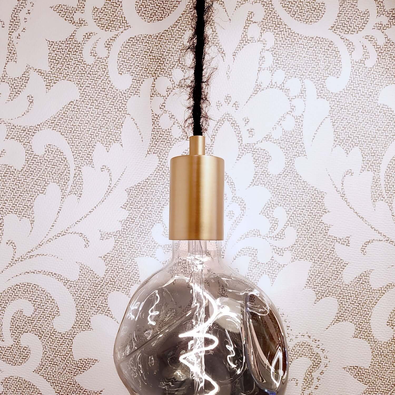 Cavo elettrico in tessuto Nero Carbone Marlene - L'Originale Creative Cables, ideale per lampadari creativi - TP04