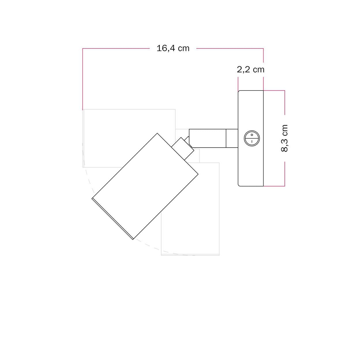 Faretto GU10 orientabile da parete o soffitto Bispot - Bianco opaco - Creative Cables