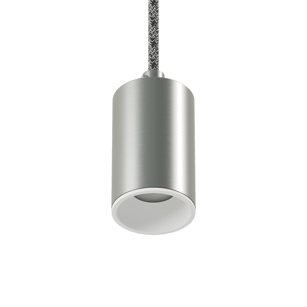 Faretto GU10 Spotlight LED Bispot - Titanio satinato / Bianco opaco - Creative Cables