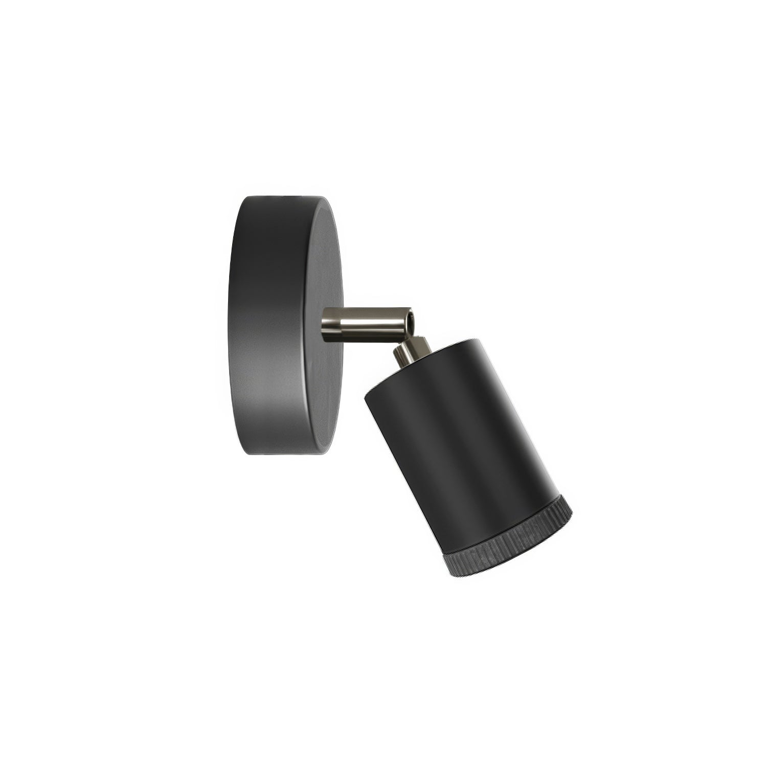 Fermaluce faretto Mini Spotlight GU1d0, lampada orientabile da parete o soffitto con snodo - Nero