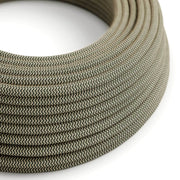 Filo elettrico colorato Grigio Antracite e Beige ZigZag - L'Originale Creative Cables, per creare lampade uniche - RD74
