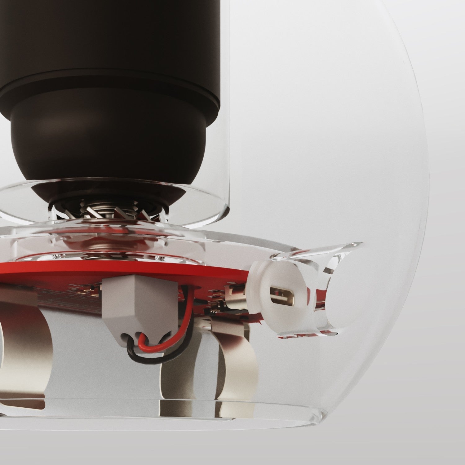 Kit elettronico per lampade a batteria 5V USB-C con portalampada E27 liscio - Nero