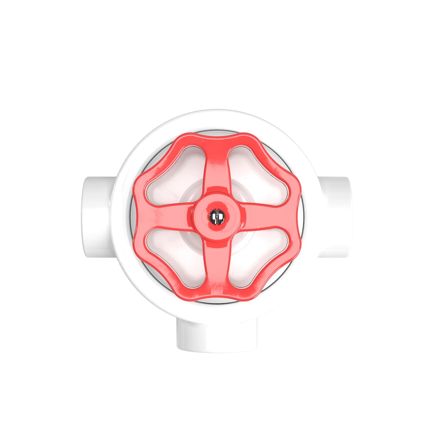 Kit interruttore/deviatore con manopola e base per Creative-Tubes in porcellana bianca Rosso 3