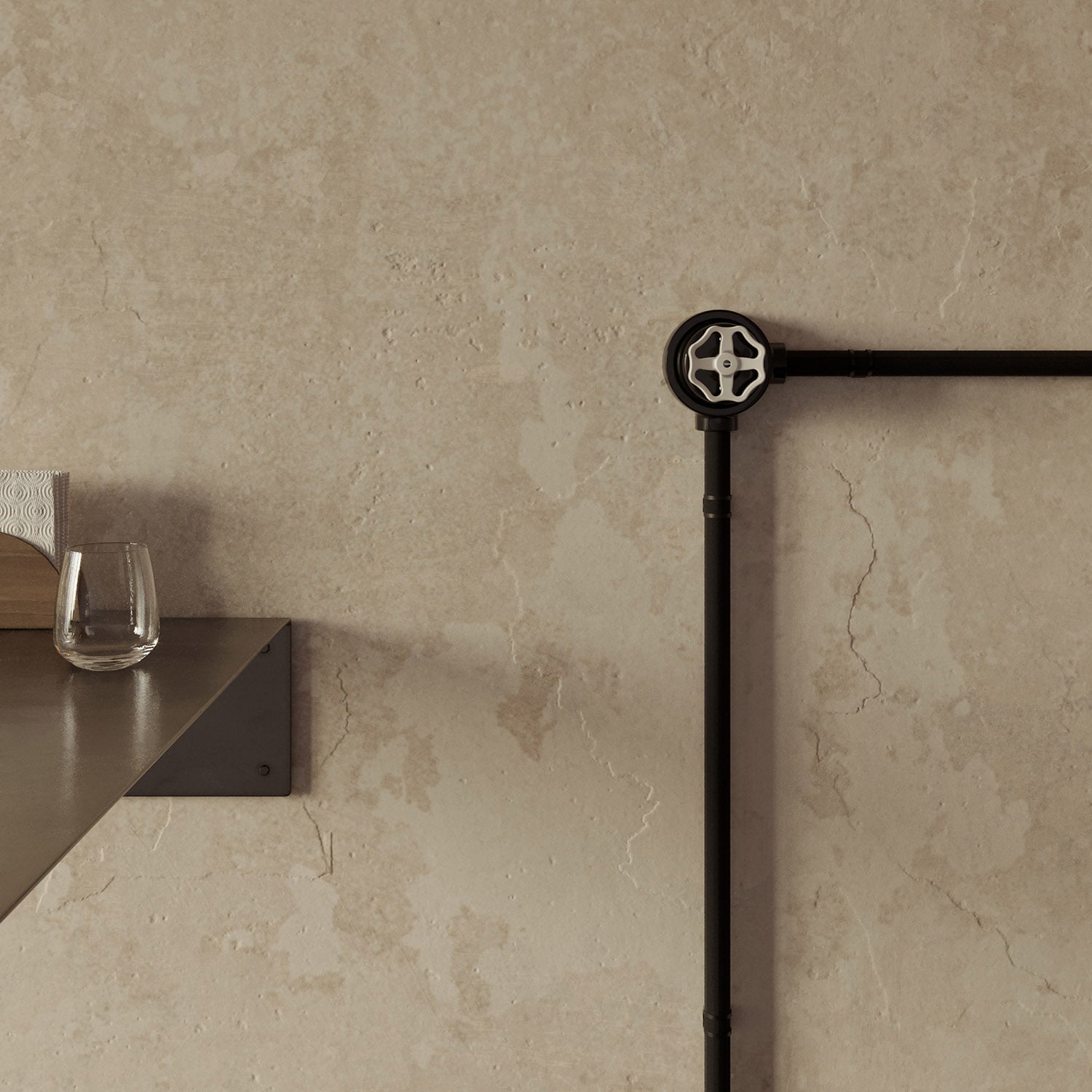 Kit interruttore/deviatore con manopola e base per Creative-Tubes in porcellana nera Bianco 2