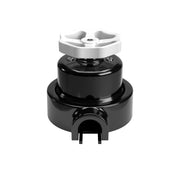 Kit interruttore/deviatore con manopola e base per Creative-Tubes in porcellana nera Bianco 1