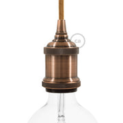 Kit portalampada E27 in alluminio vintage - Rame