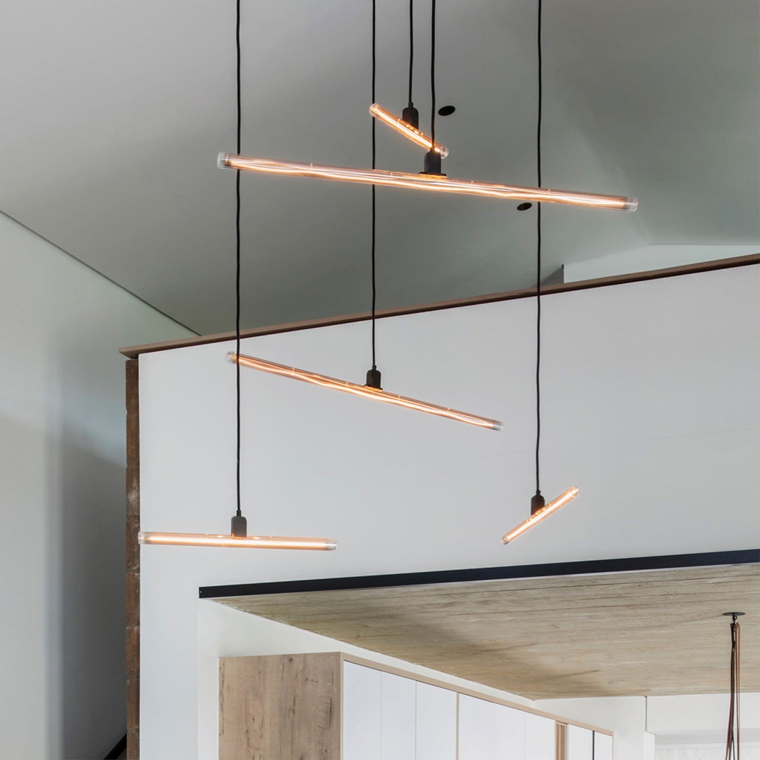 Kit portalampada esse14 per lampade a sospensione con attacco S14d - Effetto Wengé