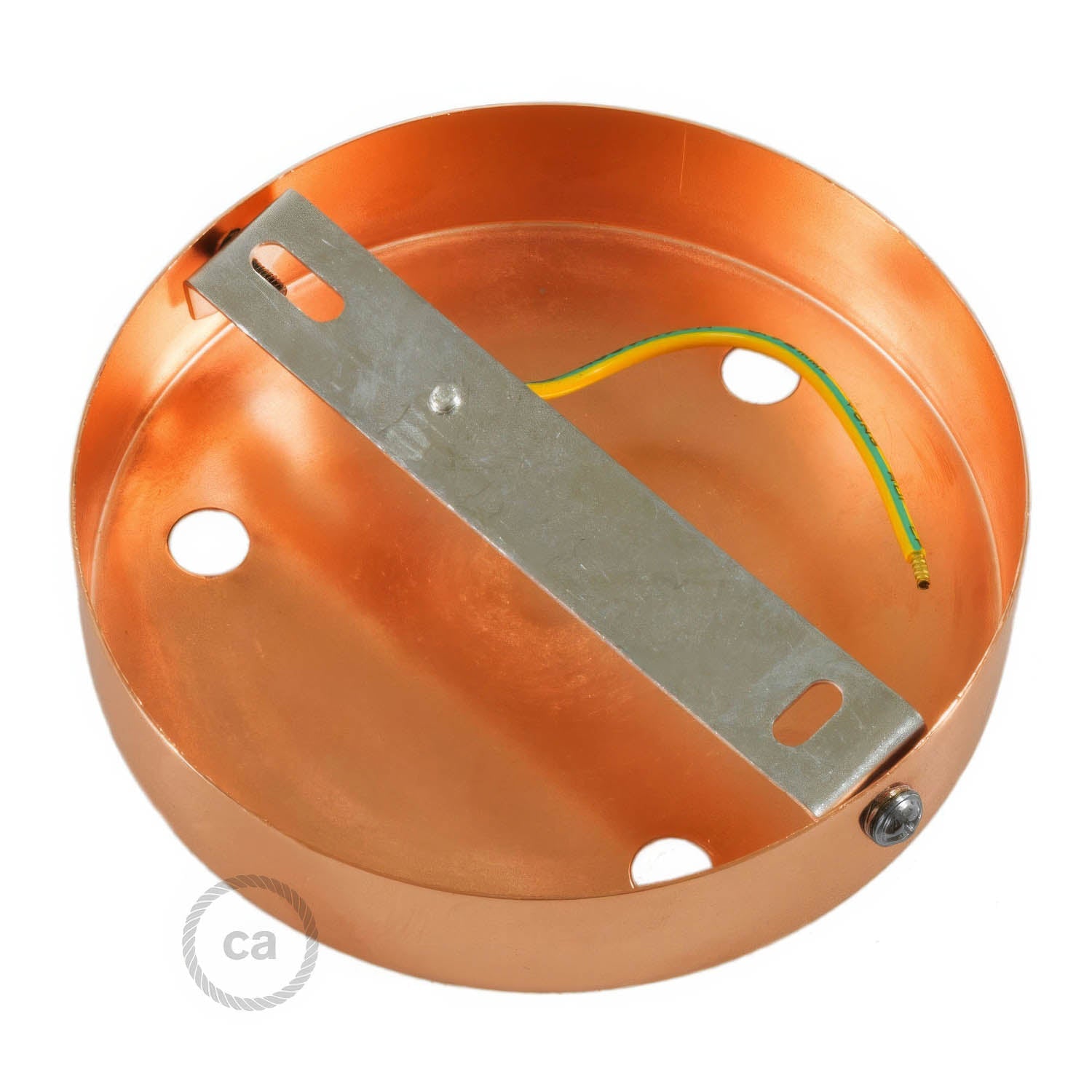 Kit rosone cilindrico in metallo a 3 fori - Rame Cilindrico