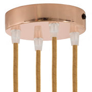 Kit rosone cilindrico in metallo a 4 fori - Rame Conico