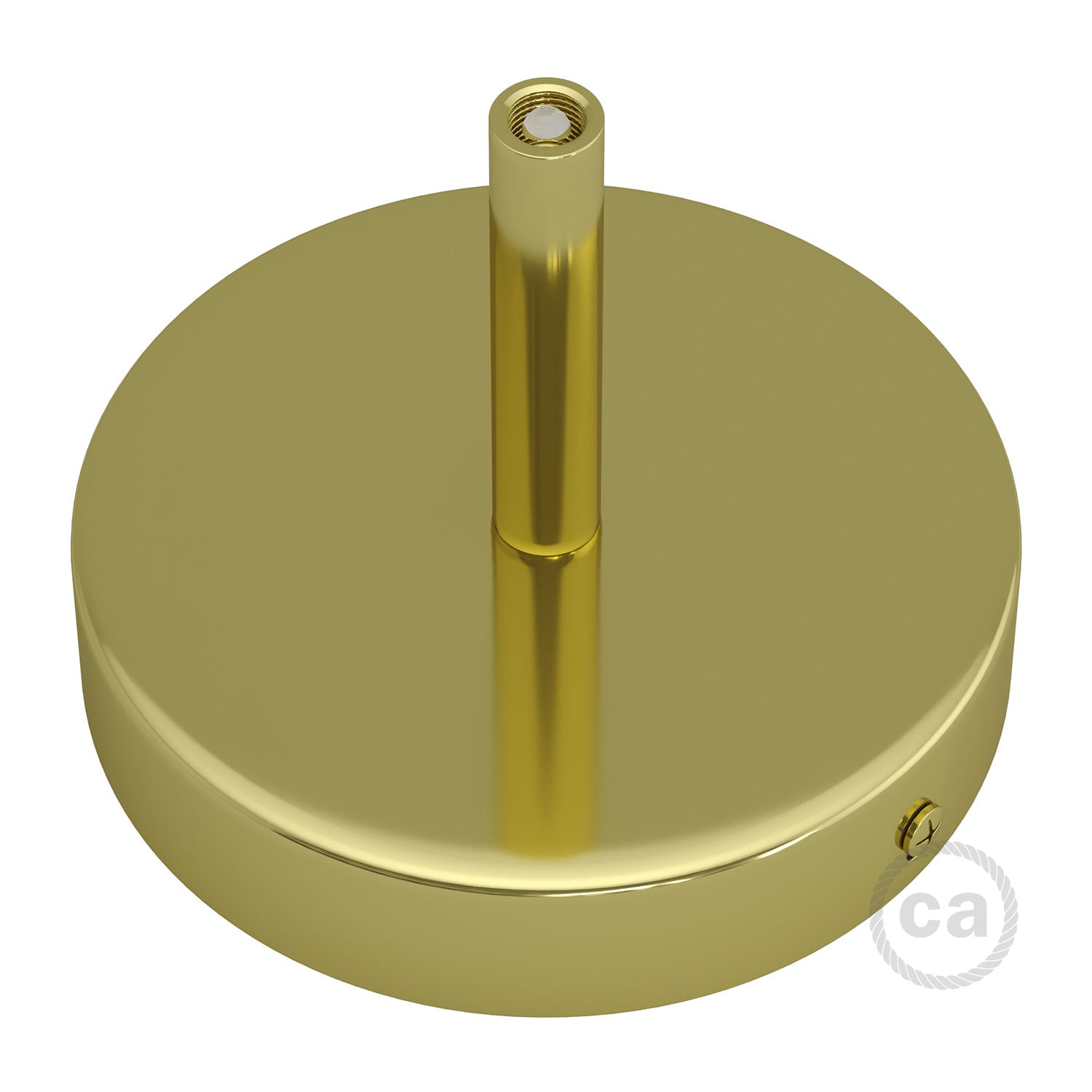 Kit rosone cilindrico in metallo con serracavo da 7 cm - Ottone