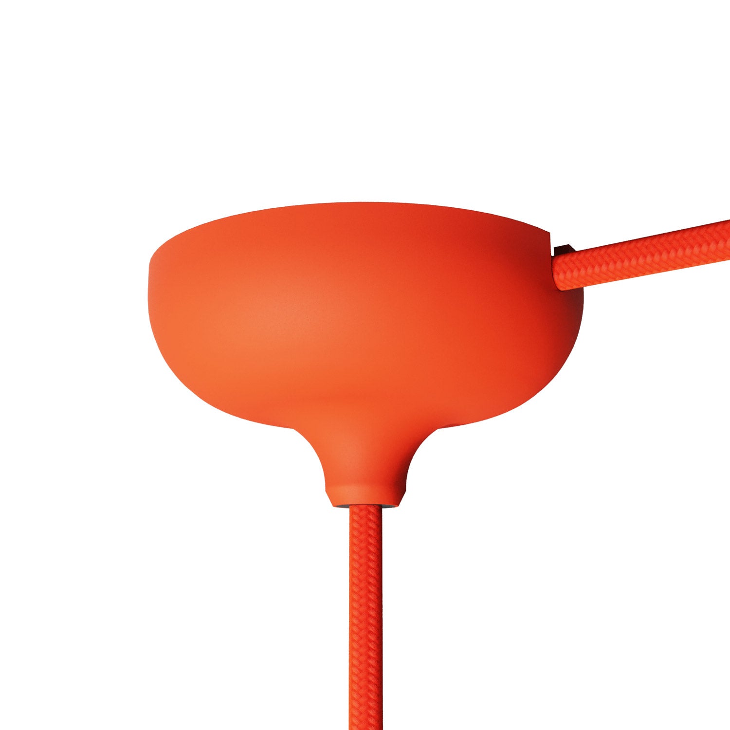 Kit rosone in silicone con foro centrale e predisposizione per foro laterale - Arancione