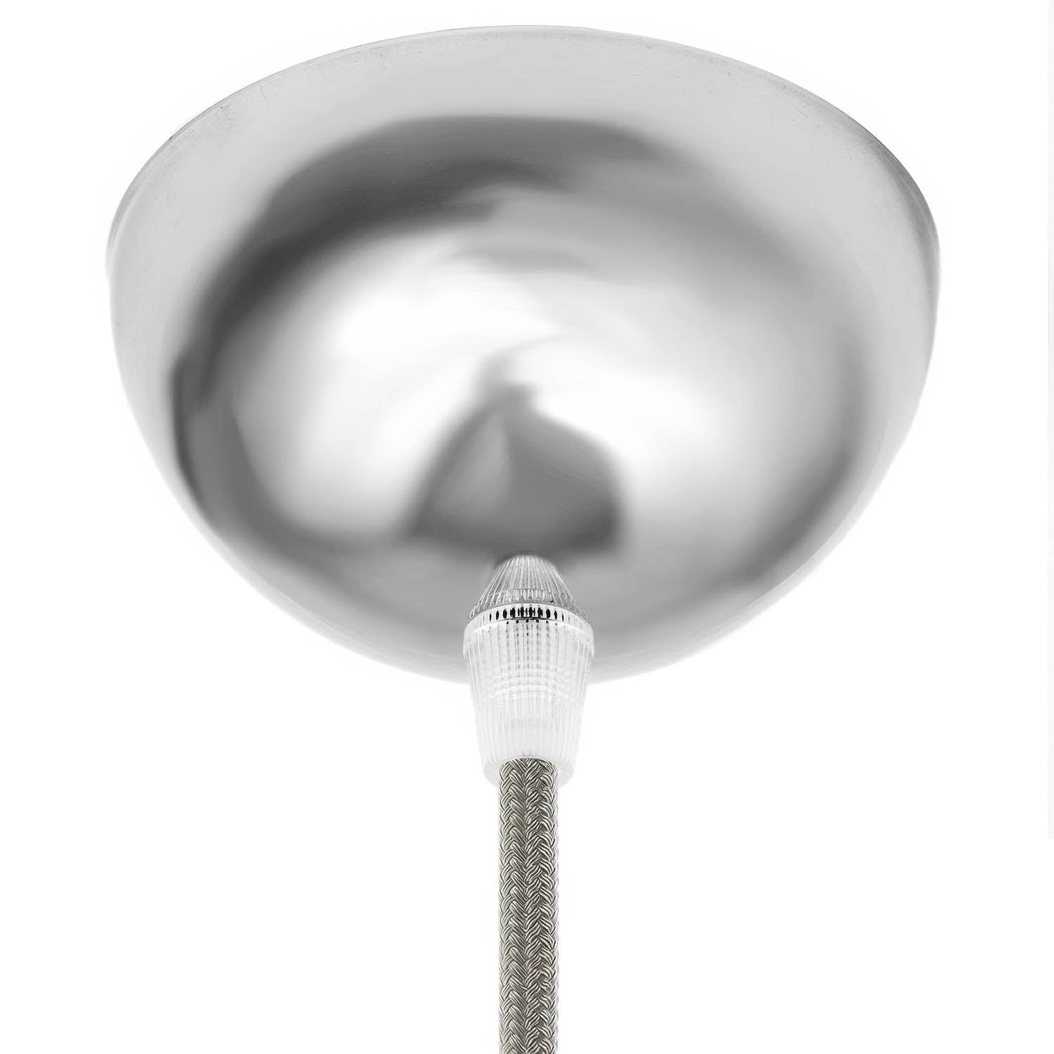 Kit rosone semisferico in metallo verniciato - Cromo