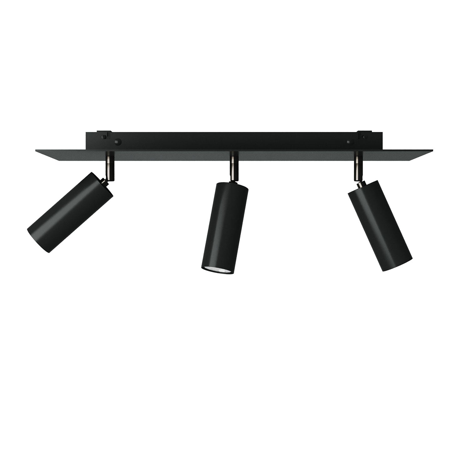 Lampada a 3 faretti con paralume Tub-E14 e Rose-One XXL rettangolare - Nero