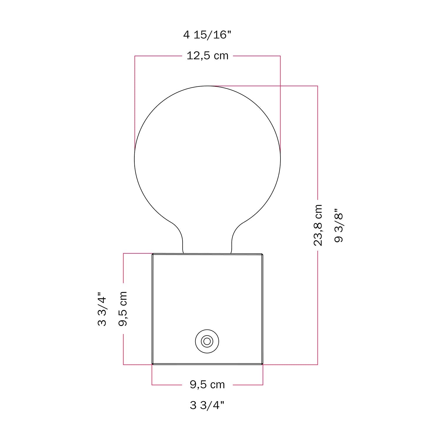 Lampada a batteria Cabless03 "Boia de" con lampadina globo effetto porcellana - Tuttapolpa
