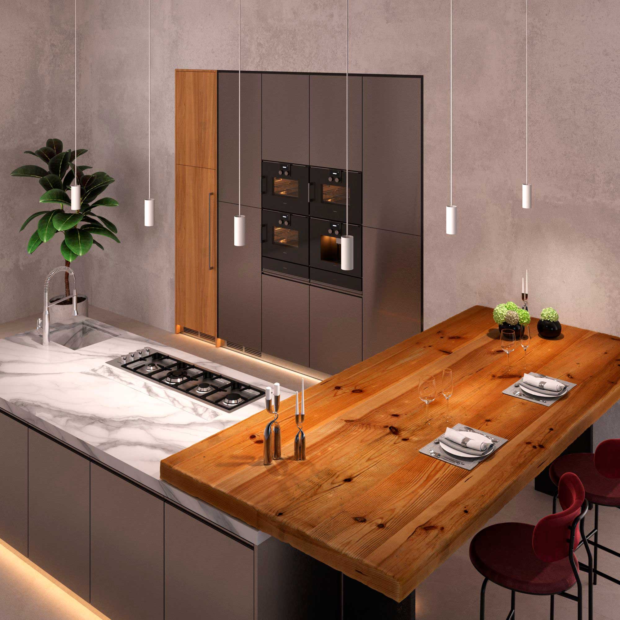 Lampada a sospensione completa di cavo tessile, paralume Tub-E14 e finiture in metallo - Bianco