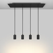 Lampada a sospensione con 4 faretti GU10 Bispot - Nero - Creative Cables