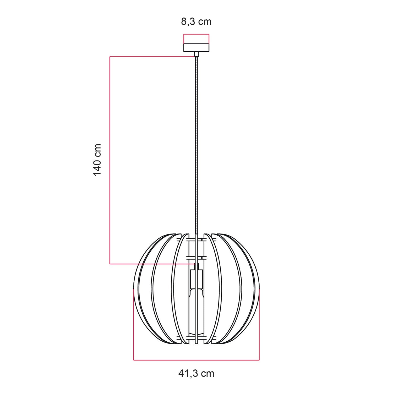 Lampada a sospensione con paralume ellittico LAMPSHHADE in materiale fonoassorbente - Nero melange