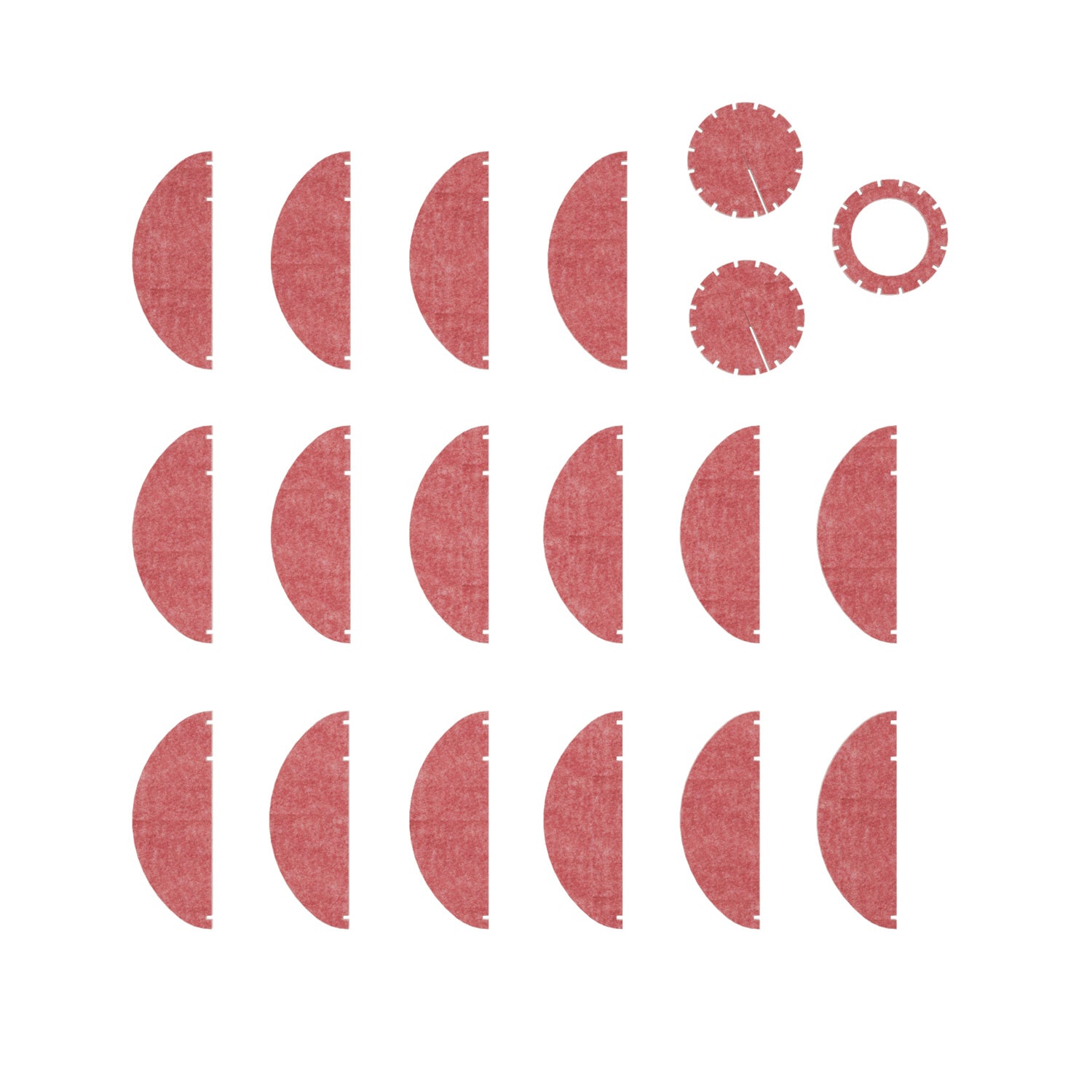 Lampada a sospensione con paralume ellittico LAMPSHHADE in materiale fonoassorbente - Rosa melange