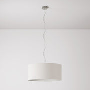 Lampada a sospensione con paralume in tessuto Cilindro Large - Made in Italy - Arenal Sabbia No